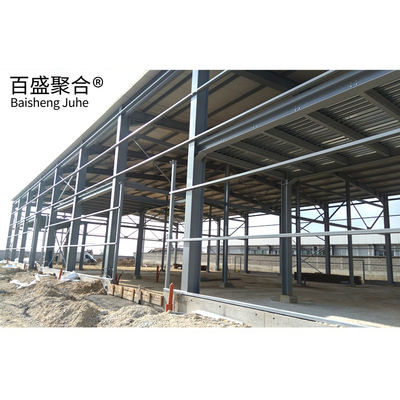 Q235B/Q345B Low Carbon Steel Warehouse Large Span Industrial Shed With Recyclable Steel Structure